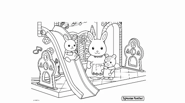 Sylvanian Families Nursery Colouring Sheet